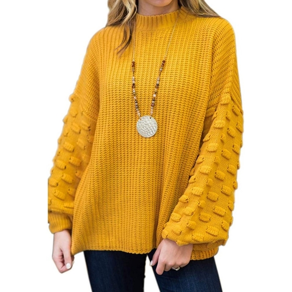 Boutique Sweaters - New Chunky oversized Pom Sweater